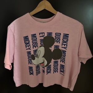 Junk Food Clothing Pink Mickey Mouse Boxy Tee